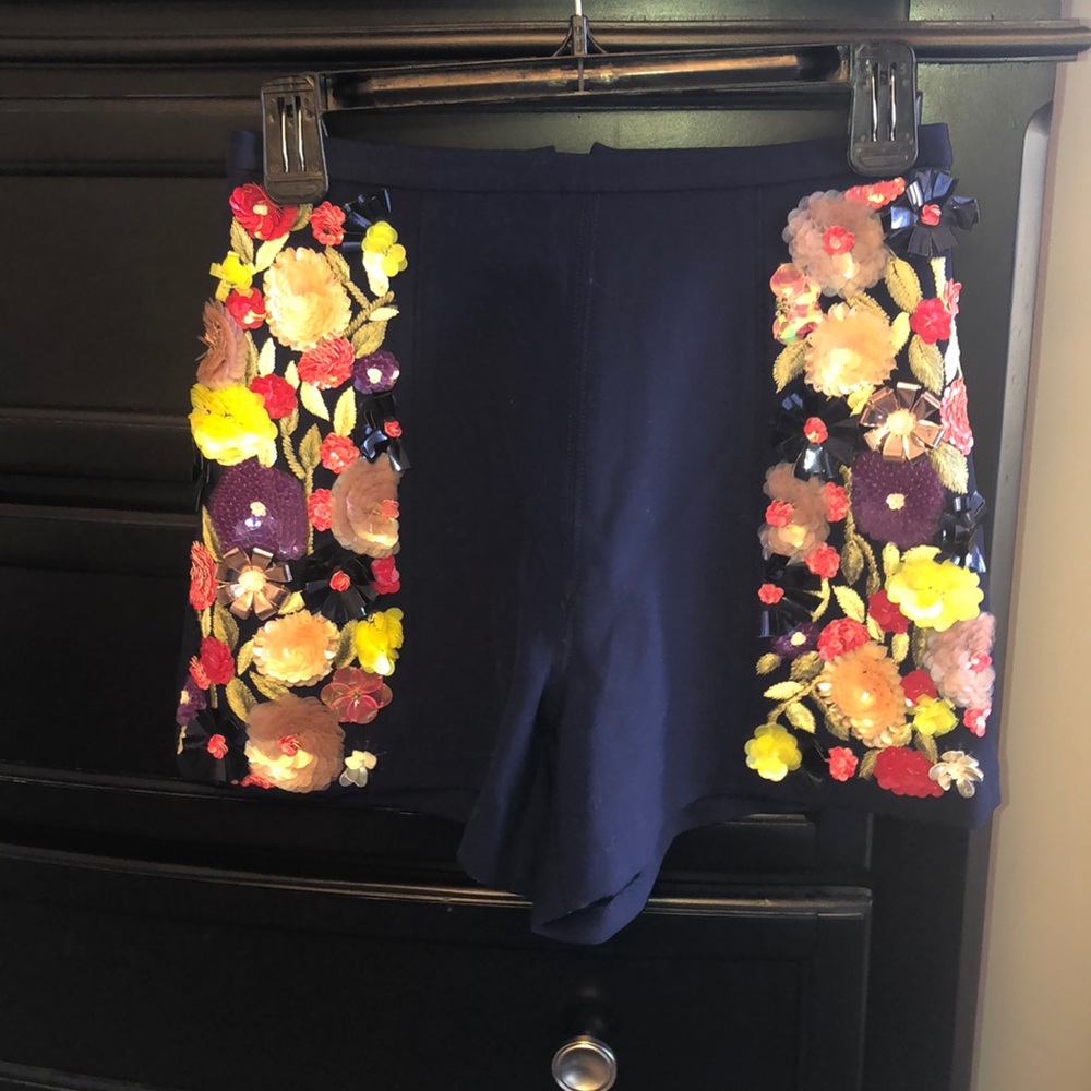 Floral Sequin Dress Shorts